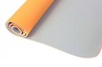 Коврики для йоги 183x61x0,6 TPE двухслойный оранжевый Bradex SF 0403