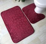 коврик микрофайбер "Комфорт" бордовый