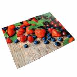 Доска разделочная 30x40 см стеклянная ДВ7-010 Ягодный микс