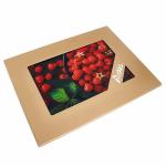 Доска разделочная 30х40 см стеклянная ДВ7-008 Ягода малина