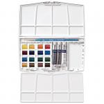 Акварель Winsor&Newton Cotman COTMAN PLUS, 16 мал. кюв., 3 тубы + кисть и палитра, 390375