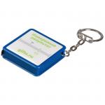 Брелок Molti Square, с рулеткой 1м, синий, 17,4