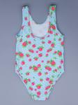 Купальник для девочки, розочки, горошки, голубой