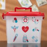 Аптечка «Доктор+», 8,5 л, квадратная