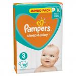 PAMPERS Подгузники Sleep & Play Midi (6-10 кг) Упаковка 78