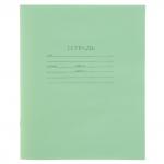 Тетрадь ЗЕЛЁНАЯ обложка 12 л, линия с полями, офсет, "КПК", 012ТУ11С1