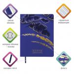 Дневник 1-11 класс 48л, обложка кожзам (гибкая), печать, фольга, BRAUBERG, ЛИСТЬЯ, 105973