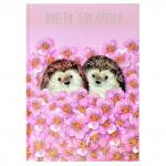 Анкета для друзей арт. 58177 СЛАДКАЯ ПАРОЧКА / А5 (145х205 мм), 128 л., блок - печать в две краски, твёрдый переплёт, глянцевая ламинация, тиснение фольгой/