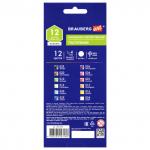 Карандаши художественные цветные пастельные BRAUBERG ART CLASSIC, 12 цветов, грифель 4 мм., 181535