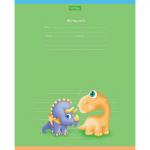 Тетрадь 12л. HATBER-ECO косая линия, обложка плотная мелованная бумага, Мини_Дино, 12Т5C6