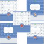 Тетрадь 12л. HATBER-ECO линия, обложка плотная мелованная бумага, Аквариум, 12Т5C2