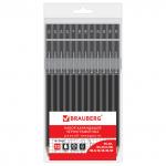 Карандаши чернографитные разной твердости НАБОР 12 штук 5H-5B, BRAUBERG "Line", 180652