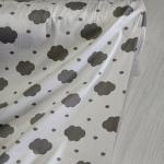 Плательная ткань сатин, рисунок облака