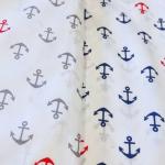 Плательная ткань сатин, рисунок якоря