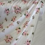Плательная ткань сатин, рисунок цветы