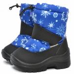 Сапоги Mini 1-012-Р07 Васильковые со снежинками Rip-stop
