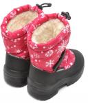 Сапоги Mini 1-012-Р06 Темно-розовые со снежинкам Rip-stop