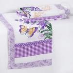 К-т полотенец "Сиреневая дымка" 50*60 см - 3 шт. рогожка хлопок 100%