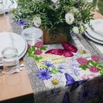Дорожка столовая "Баттерфляй" 45*150 см хлопок 100%