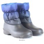 Д327 Сапоги женские ЭВА укороченные серо-синий градиент