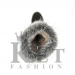 Женские унты, чернобурка, замша, войлочная подошва