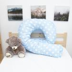 Наволочка бязь на подушку для беременных U-образная 1737/3 цвет голубой