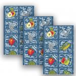 Набор вафельных полотенец 3 шт 35/75 см 3022-1 Фреш-бар цвет синий