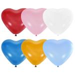 10"/25см Сердце Пастель+Декоратор ассорти 50шт"