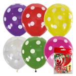 12"/30см Декоратор (шелк) 5 ст. рис Горошек ассорти яркое 8цв 10шт"