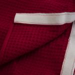 Вафельная накидка на резинке для бани и сауны Премиум женская с широкой резинкой цвет 066 бордо