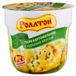 Роллтон Пюре картоф. со вкусом курицы 40 гр., стакан