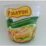 Роллтон Пюре картоф.со вкусом курицы с сыром и  с сухариками 40 гр., стакан