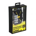 FORZA Аккумулятор мобильный, 5000 мАч, USB, 2А, защита IP67, фонарик, Чёрный