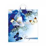 Пакет с петлевой ручкой (40х44)-43 Синяя симфония ПНД Тико