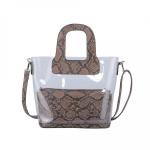 CS-0105 Сумка (рептилия светло-бежевая - коричневая)