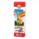 Пластилин классический KOH-I-NOOR  Жираф, 10 цв., 200 г, картонная упаковка, 013150400000RU