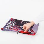 Мешок для обуви BRAUBERG PREMIUM, карман, подкладка, светоотр. элементы,43х33см,Street racing,270284