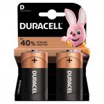 Батарейки DURACELL Basic, D (LR20, 13А), алкалиновые, КОМПЛЕКТ 2 шт, блистер (ш/к 2512)