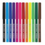 Фломастеры BRAUBERG InstaRacing, 12 цв., вент.колп, карт.упак. выб.лак, увелич срок службы, 150548