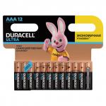 Батарейки КОМПЛЕКТ 12 шт, DURACELL Ultra, AAA(LR03,24А),алкалин,мизинчиковые,блистер,(ш/к 4218)