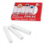 Мел белый KOH-I-NOOR (Чехия), НАБОР   6 шт., квадратный, 111504