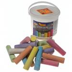 Мел цветной JOVI (Испания), НАБОР 20 шт., для рисования на асфальте, круглый, пластиковое ведро,1130