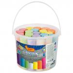 Мел цветной JOVI (Испания), НАБОР 20 шт., для рисования на асфальте, круглый, пластиковое ведро,1130