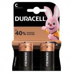 Батарейки DURACELL Basic, С (LR14, 14А), алкалиновые, КОМПЛЕКТ 2 шт, блистер (ш/к 2529)