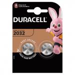 Батарейки DURACELL Lithium, CR2032, литиевые, КОМПЛЕКТ 2 шт, блистер, (ш/к 4967)