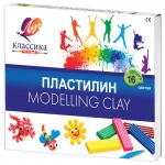 Пластилин классический ЛУЧ Классика, 16 цв., 320 г, со стеком,  картонная упаковка, 20 с1329-08