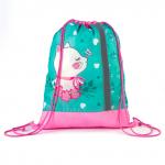 Мешок для обуви ЮНЛАНДИЯ, светоотражающая полоса, 47х37 см, Meow, 229170