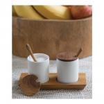 Емкость для хранения с ложкой Ceramic&Teak 4,5*4,5*5,5см