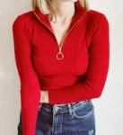 Джемпер  Женский 3003 "Ворот Молния" Красный