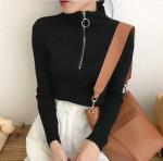 Джемпер  Женский 3003 "Ворот Молния" Черный